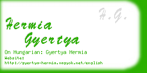 hermia gyertya business card
